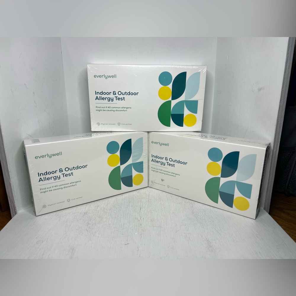 Set of 3 New Sealed Everlywell Indoor & Outdoor Allergy Tests Exp 2026